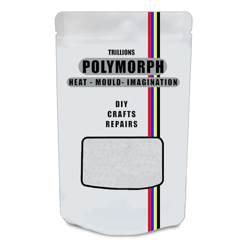 Trillions Handformbarer Thermoplastischer 1000 g / 1 kg | Polymorph | Wiederaufwärmen unbegrenzte Einsatzmöglichkeiten Handwerk DIY Modellbau Prototypen Verkäufer aus Großbritannien