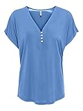 ONLY Damen Onlfree S/S Modal Placket Top Jrs Bluse, Provence, L EU