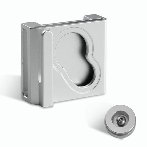 Silver metal belt clip image