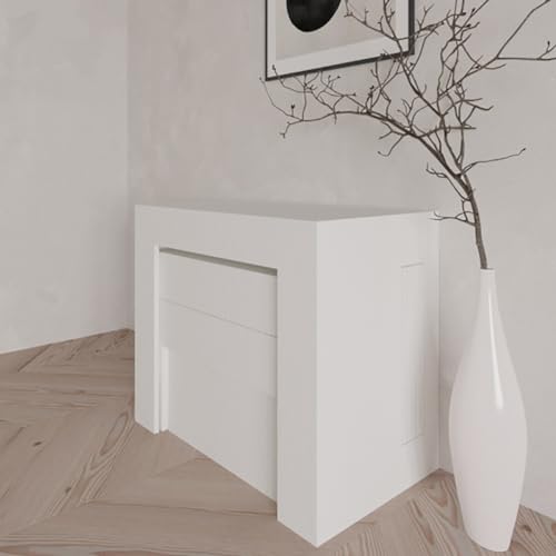 VE.CA.s.r.l. Kit Karen consola extensible + bancos extensibles (blanco fresno)