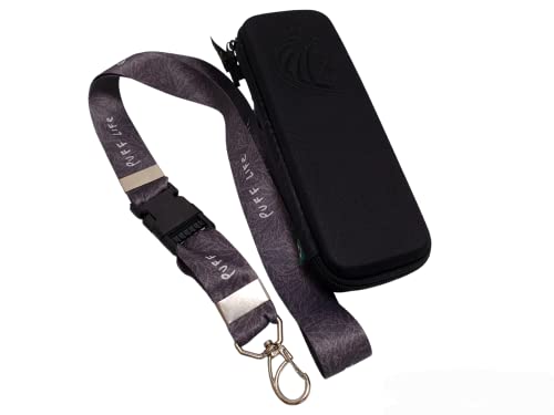 Case Puff Life Slim Necessaire Com Cordão Para Pendurar (Preto Case Slim Cordão Cinza Grande)