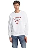 GUESS JEANS FELPA SENZA ZIP UOMO BIANCO
