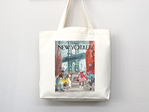 Bolso tote New Yorker, bolso de la revista New Yorker, bolso de arte New Yorker, bolso estético miniatura 2