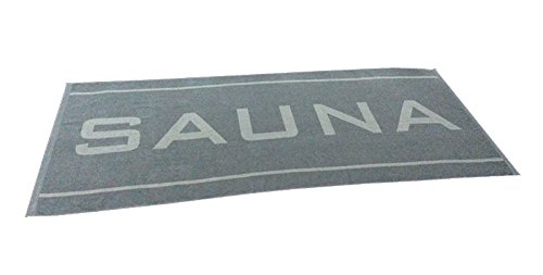 Saunatuch XXL grau/ silber- Hochwertiges Sauna Handtuch extra groß lang breit 85x200cm Grau/ Silber XL von FERMEL Luxusfrottier