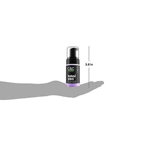 C&C By Clean & Clear Total Zen Calming Lavender Mousse Facial Cleanser To Remove Dirt, Relaxing Oil-Free Face Wash For Sensitive Skin, Not Tested On Animals, 3.4 Fl. Oz. #TOP7