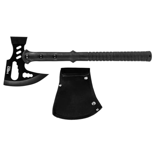 NEO TOOLS Camping Hatchet – Taktische Axt/Hammer Tool with Sheath – aus Edelstahl – Licht Campingäxte – Gesamtlänge: 32 cm- Bushcraft Axt
