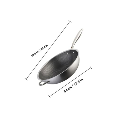 Wok de Acero Inoxidable con Doble Asa y Diseño Panal miniatura 2