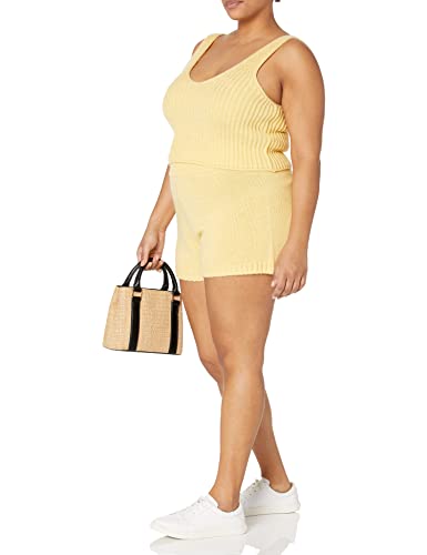 Image of The Drop Womens Sylvie Cotton Blend V-Neck Cropped Sweater Tank