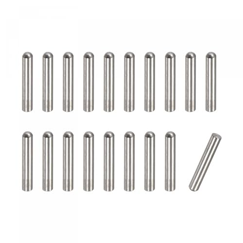TOP-VIGOR 50Pcs 3mm x 10mm Dowel Pin Shelf Support Pegs, 304 Stainless Steel Cylindrical Shelf Support Pin Fasten Elements Silver Tone