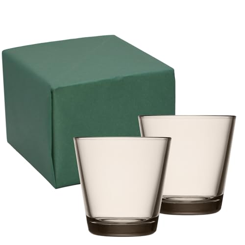 【iittala(イッタラ) 公式ギフトラッピング】 カルティオ タンブラー グラス コップ 約210ml ペア (2個入り) リネン 北欧 食器 クリスマスプレゼント 結婚式 誕生日 ギフト 引越し祝い aW1051119