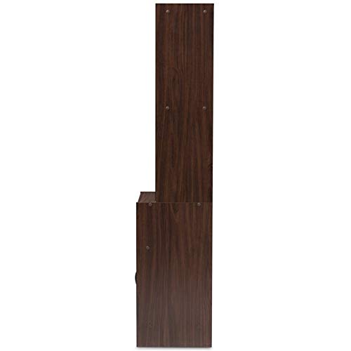 Baxton Studio Laurana Modern And Contemporary Dark Walnut Finished Kitchen Cabinet And Hutch #TOP5