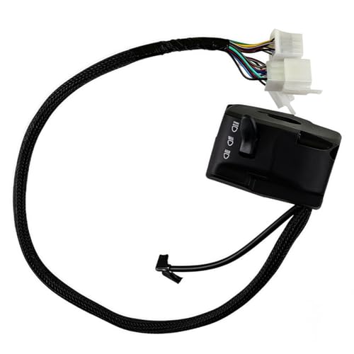 Control de manillar de motocicleta con bocina e iluminación integradas kit de montaje universal 5