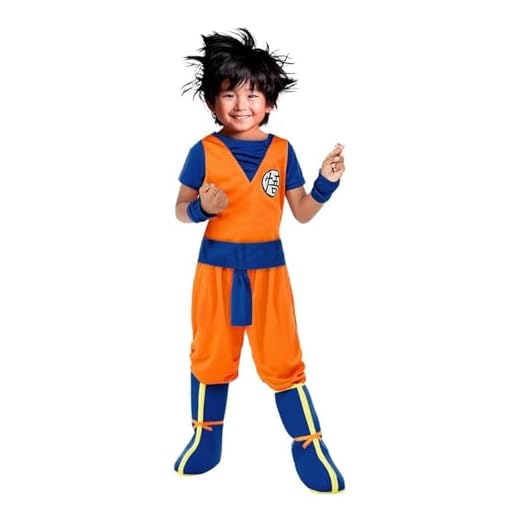 Funidelia | Disfraz de Goku - Dragon Ball para niño Son Goku & Bola de Dragón - Disfraz para niños y divertidos accesorios para Fiestas, Carnaval y Halloween - Talla 10-12 años
