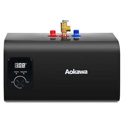 Aokawa 4.0 Gallon Electric Mini Tank Water Heater, 1500W 110V/120V Instant Hot Water Heater Under Sink, Compact Point of Use for Kitchen, Bathroom, RV, Floor Mount