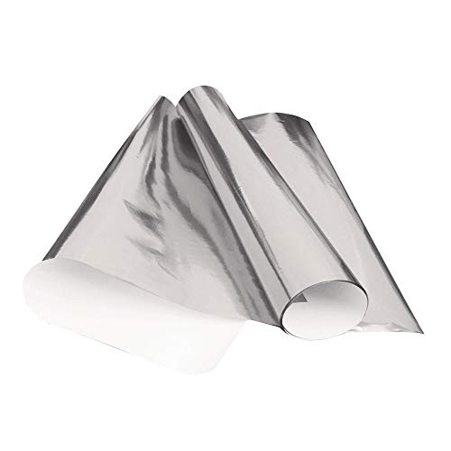 Papel Laminado 48x60cm Prata V.M.P., Multicor, pacote de 40