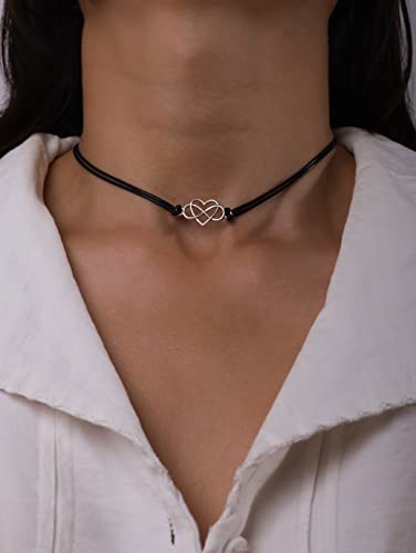 Sacina Goth Infinity Heart Choker, Goth Simple Choker For Women, Halloween Christmas New Year Jewelry Gift For Women #TOP2