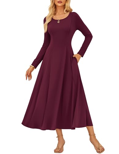 GRACE KARIN Damen Herbst Elegant Kleider...