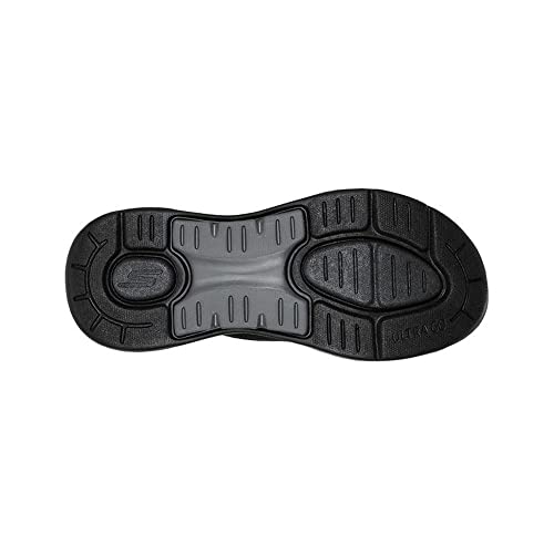 Skechers Skechers Men's Go Walk Arch Fit Sandal, Black and Lime Textile, 10.5