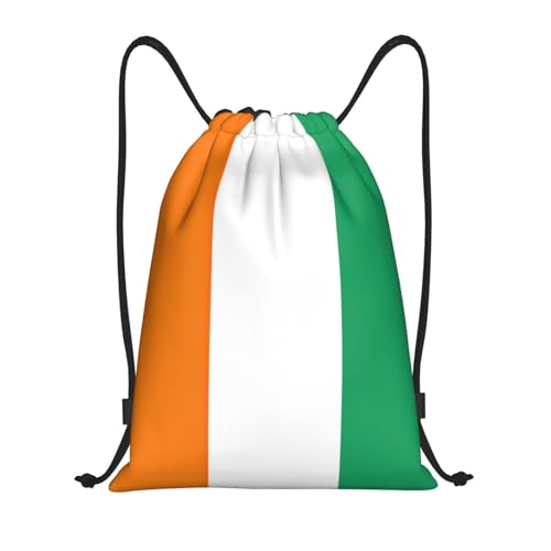 Flag of Cote d'Ivoire print Drawstring Bag Sack Gym Bag Ditty Bag for Gym Traveling, Hiking, Yoga, Shopping for Adult