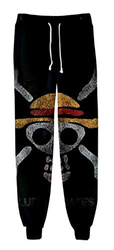 WANHONGYUE Anime One Piece Luffy 3D Impreso Pantalones Jogger Deportivos Cosplay Disfraz Largos...