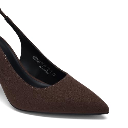 DREAM PAIRS Women's Slingback High Heels Pumps Shoes,Brown,10 - image 5