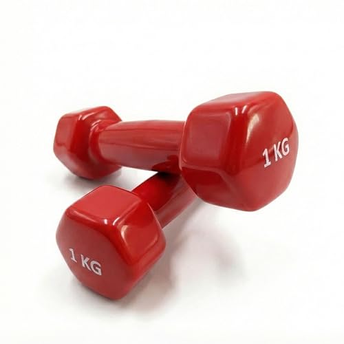 Image of Vinyl Dumbbells (red, 1kg)