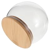 Bocal ball avec base en bois : fabriqué en verre, il offre une transparence permettant d’admirer les détails de vos objets de collection sous les angles. couvercle en verre pour micro-paysage