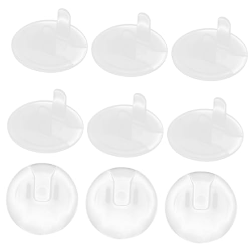KESYOO 12Pcs Transparent Outlet Covers Safety Plugs for Electrical Sockets Durable Socket Safety Covers Easy Install Wall Plate for Outlet Protection