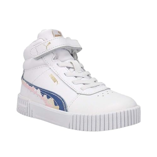 PUMA Toddler Girls Carina 2.0 Mid Colorblock Ac Slip On Sneakers Shoes Casual - White2