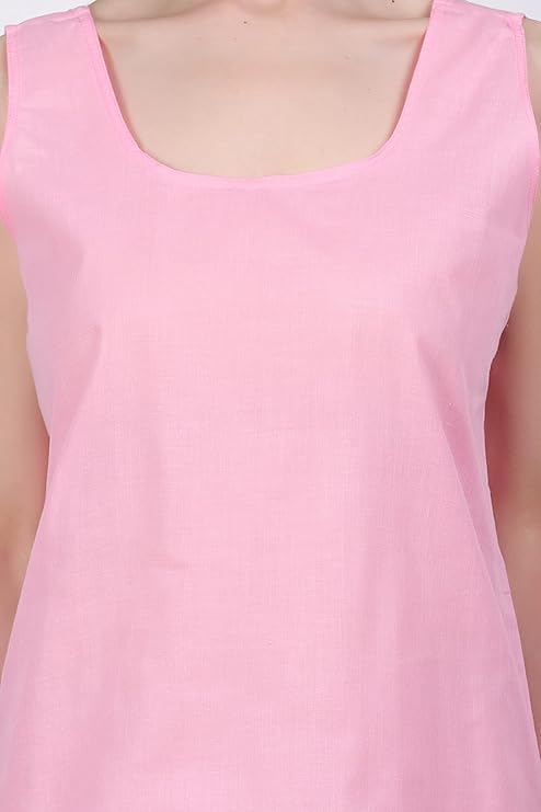 Women's Cotton Long Camisole for Kurti,Suit Full Slips Inner wear Petticoat Sleeveless for Girls Summer Top