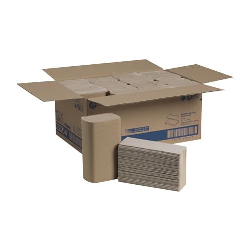 Pacific Blue Basic Recycled Multifold Paper Towels (23304), Brown, 250 Towels/Pack, 16 Packs/Case
