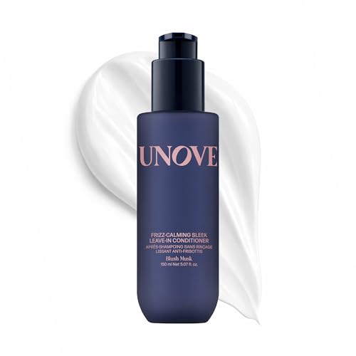 UNOVE Frizz-Calming Sleek Leave-In Conditioner Anti Frizz Heat Protectant Hair Treatment 72-Hour Frizz Control Humidity & Static Resistant 150 ml / 5.07 fl oz