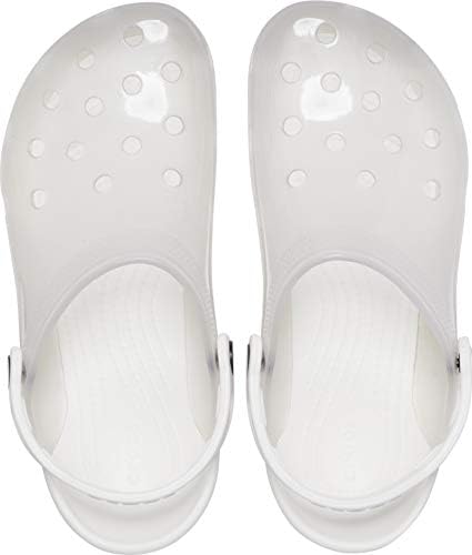 Crocs Unisex Men's and Women's Classic Translucent Clog, White, Numeric_4 US | Image 4