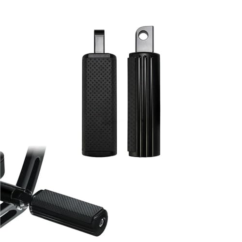 Pédales Noir Brillant et Repose-Pieds Moto Mâles pour Améliorer le Confort sur Dyna et Sportster