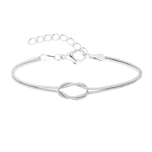 Bracelet nœud en acier inoxydable qui ne rouille pas et reste brillant