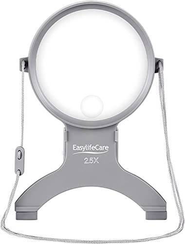 Loupe Repose-Poitrine Mains Libres LED Loupe Neck Wear Aide visuelle Loupe éclairée pour Les Personnes âgées malvoyantes et malvoyantes