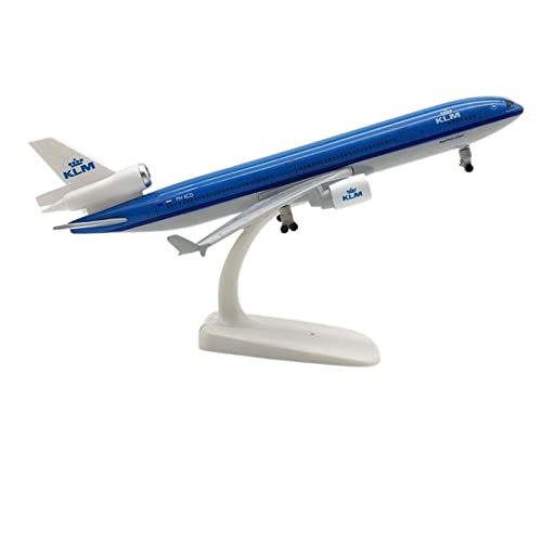 Modelo de avión de reacción MD-11 KLM decoración de escritorio en metal 20 cm