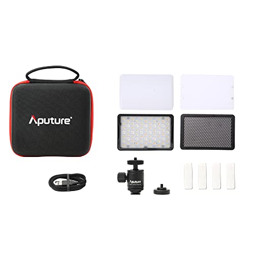 Aputure Mc Pro Rgbww Led Light,Mini On Camera Video Lights With Tlci/Cri 96+,2000-10000K Adjustable,45°Beam Angle,15 Lighting Effect Mode,Support Magnetic Attraction #TOP5