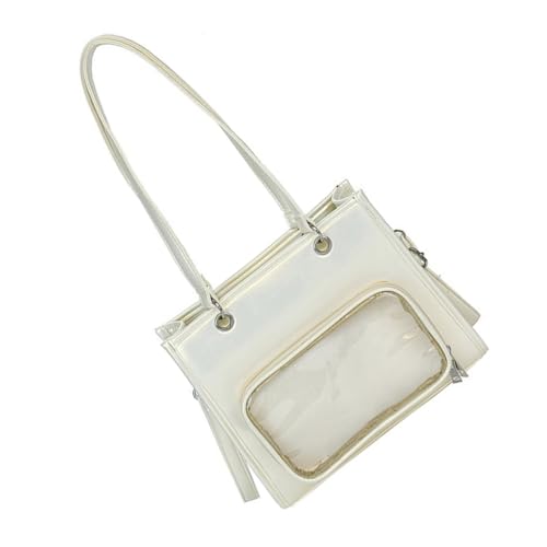 Sac à bandoulière transparent Harajuku blanc pour protéger et afficher vos badges