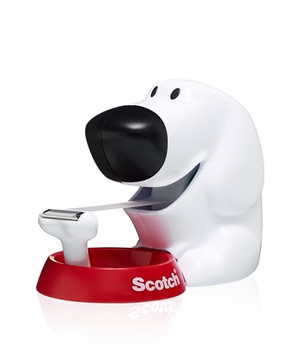 Scotch, Dévidoir Scotch, Petit Dévidoir de Ruban Adhésif en Forme de Chien, Taille 19 mm x 33...