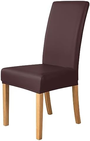PVGYUJFD Stuhlbezüge Aus PU-Leder - Hochlehnig, Elastisch & Pflegeleicht Für Esszimmer & Events