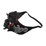 Ipetboom Japanische Samurai Maske Cosplay Dämonentöter Gesichtsverkleidung Lustige Partymaske...