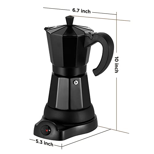 Shangsky ZWUS1209-3277966 Coffee Pot Electric Coffe Maker 6 Cup, Espresso Coffee Maker Cafeteras Electricas Italian Coffee Pot Espresso Makers Portable Aluminum Electric Mocha Pot thumb #6