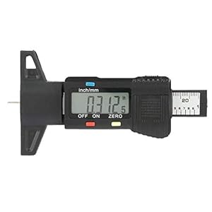 Digitale Tire Tread Depth Gauge meetinstrument voor veilig rijden met omschakelbaar LCD-display