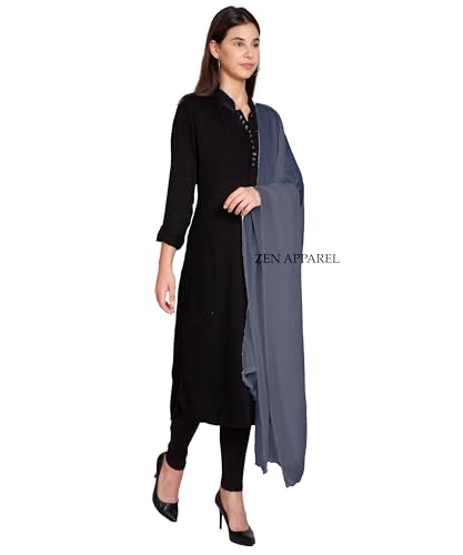 Image of Zen Women's Solid Premium Cotton Dupatta 2.25 Meters 100% Pure Cotton