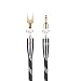 SKW HI-FI Series BiWire Jumpers, Speaker Jumper Cable, Ultra-high Purity Copper Banana to Spade Wire - Set of 2 (2 Cables)