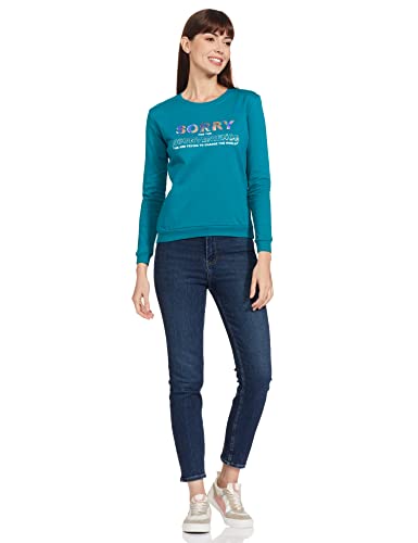 Image of Max Women Cotton Printed Round Neck Sweatshirt