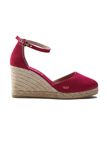 Image of Viscata Estartit Espadrille Canvas Wedges Spain Handmade 3 inch Heel Women's Sandals with Breathable Organic Cotton Canvas and 100% Natural Jute Midsole for all Occasions: Casual, Work, Party