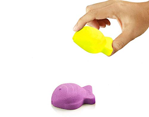 Image of Sand Activity Play Set Natural Sand Kit | Kids Activity Toys Craft Art Soft Sand Clay Toys Boys & Girls with Mould Toys - (1 KG in Rectangle Bucket Assorted Color)