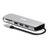 Port Designs Replikator portów i stacji dokującej do laptopa Przewodowa USB 3.2 Gen 1 [3.1 Gen 1] Type-C stal nierdzewna (900164 PORT DESIGN 4K USB-C 9 IN 1 stacja dokująca)
